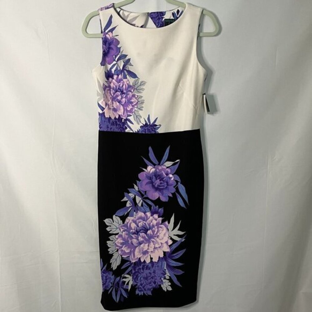 ⭐️ NWT- Purple Gabby Skye Floral Print Sleeveless Size 4 Dress